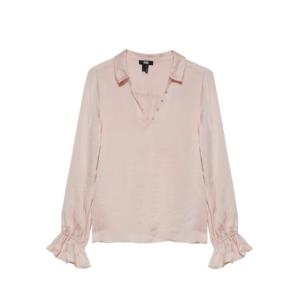 NWT Paige Resa Satin Blouse Small - Picture 3 of 15